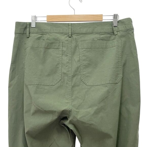 NWT J. Crew Lizzie Wide Leg Pants Size 34 (18) Pine Green High Rise Patch Pocket - Picture 7 of 12